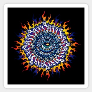 Psychedelic Eye Sun Sticker